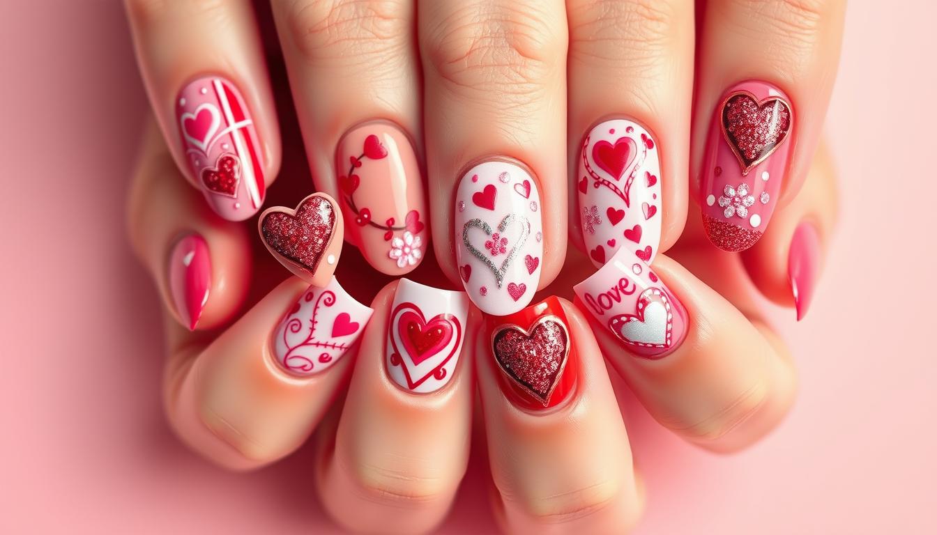 valentine's day nails